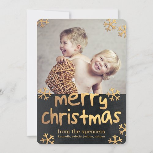 Radiant Snowflakes Christmas Holiday Photo Cards