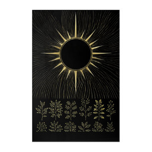 Radiant Solar Filament Acrylic Wall Art