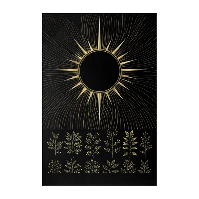 Radiant Solar Filament Acrylic Wall Art (Front)