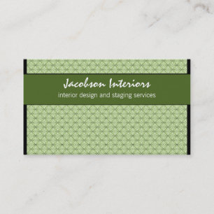 Radiant Sophistication Business Card, Clover Green Card