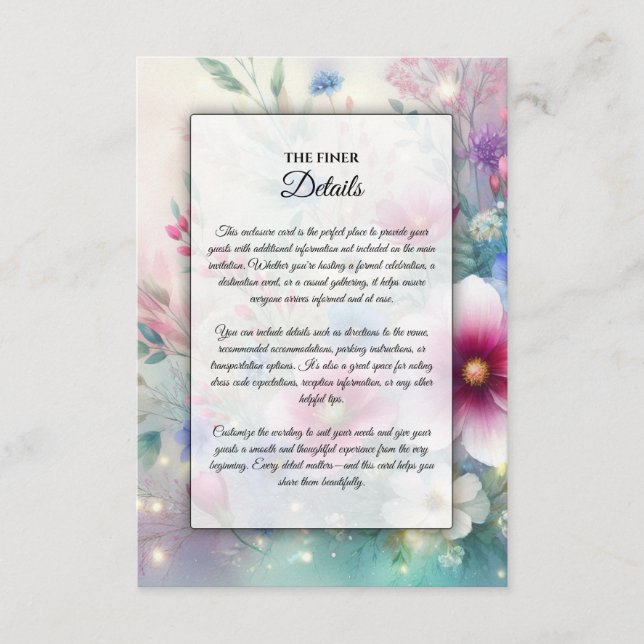 Radiant Sparkling Spring Blooms Enclosure Card (Front)