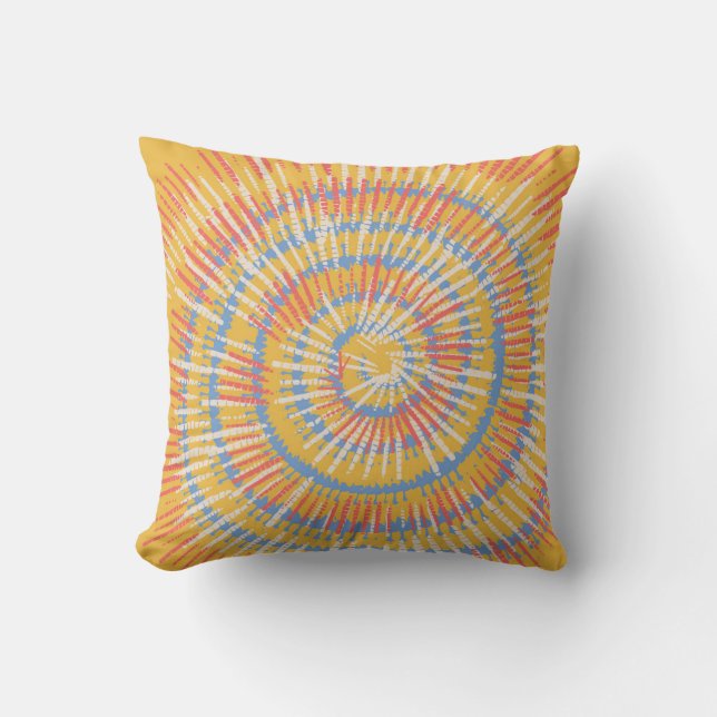 Radiant Spiral Burst Throw Pillow (Front)