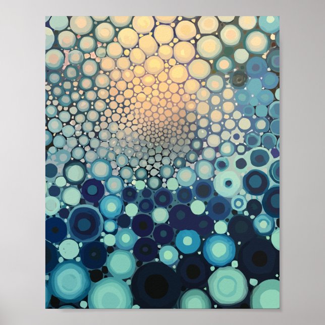 Radiant Spiral of Concentric Circles Poster (Front)