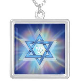 Radiant Star of David Silver Plated Necklace