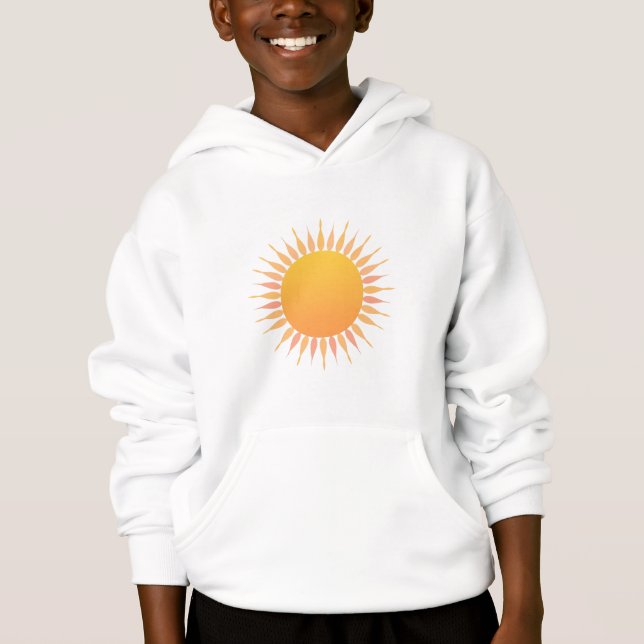 Radiant Sun – Minimalist Boho Sunshine Design Hoodie (Front)