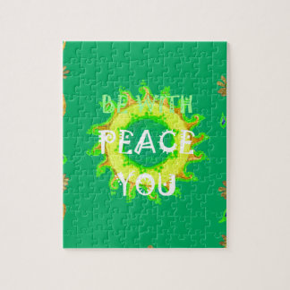 Radiant Sun: Peace Be With You Inspirational Print Jigsaw Puzzle