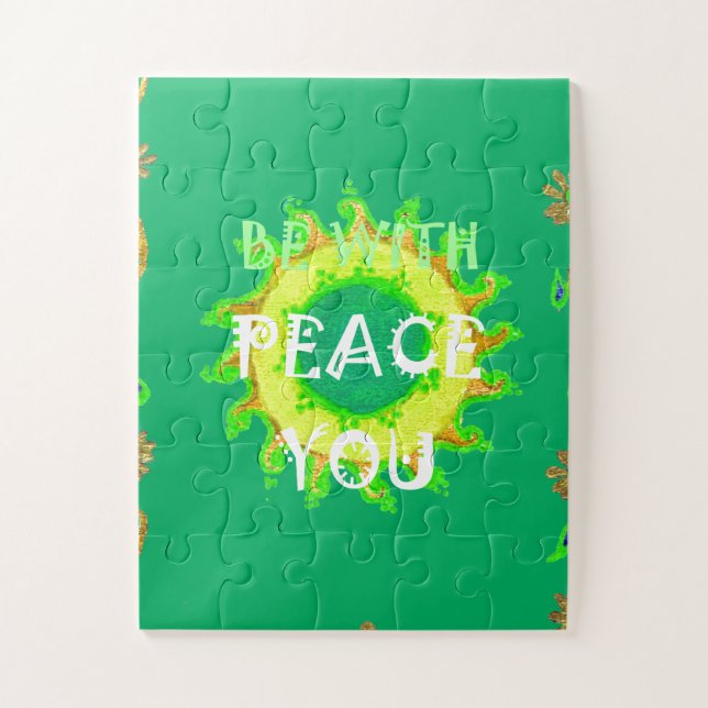 Radiant Sun: Peace Be With You Inspirational Print Jigsaw Puzzle (Vertical)