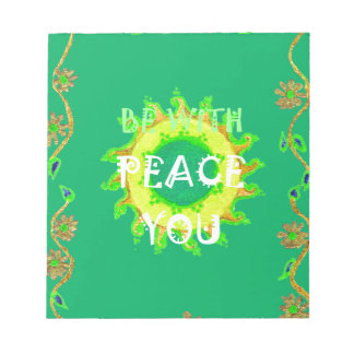 Radiant Sun: Peace Be With You Inspirational Print Notepad