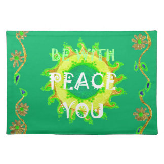 Radiant Sun: Peace Be With You Inspirational Print Placemat