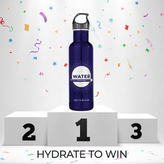 Radiant Sun Water Quote with Good Day Bar Stainless Steel Water Bottle