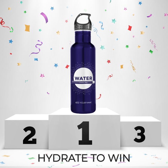 Radiant Sun Water Quote with Good Day Bar Stainless Steel Water Bottle (Creator Uploaded)