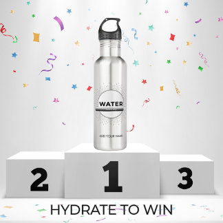 Radiant Sun Water Quote with Good Day Bar Stainless Steel Water Bottle