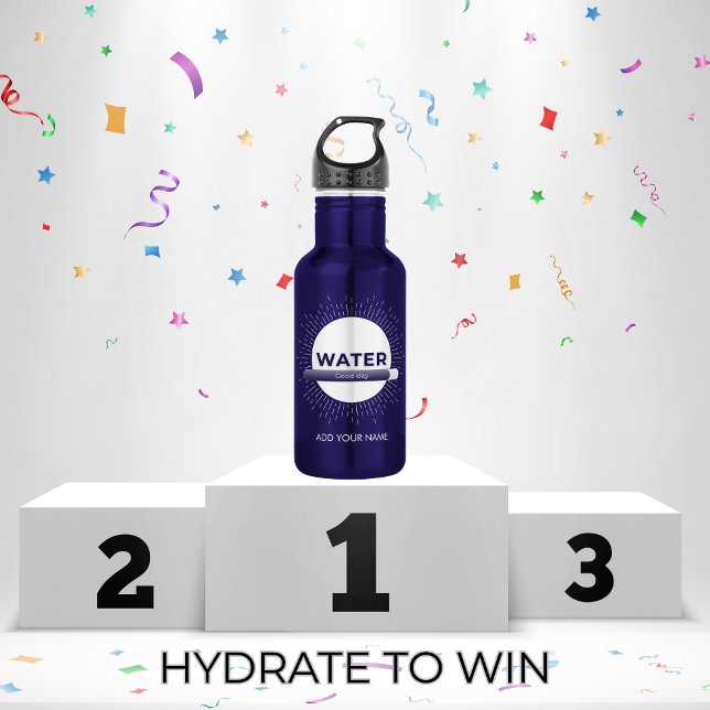 Radiant Sun Water Quote with Good Day Bar Stainless Steel Water Bottle (Creator Uploaded)