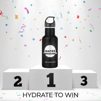 Radiant Sun Water Quote with Good Day Bar Stainless Steel Water Bottle