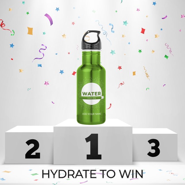 Radiant Sun Water Quote with Good Day Bar Stainless Steel Water Bottle (Creator Uploaded)