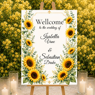 Radiant Sunflower Autumn Charm Wedding Foam Board
