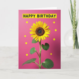 Radiant Sunflower Birthday Card