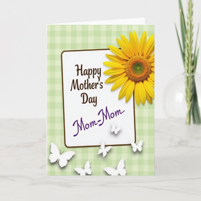 Radiant Sunflower Mothers Day Card (Front)