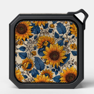 Radiant Sunflower Pattern  Bluetooth Speaker