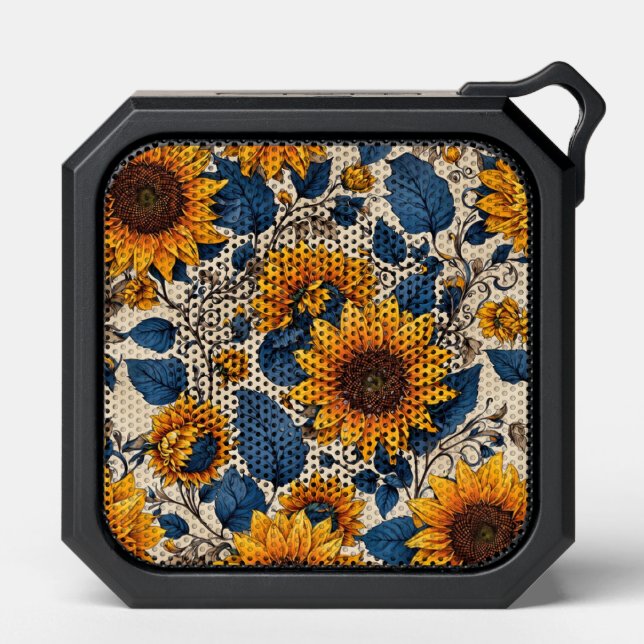Radiant Sunflower Pattern  Bluetooth Speaker (Front)