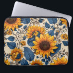 Radiant Sunflower Pattern  Laptop Sleeve<br><div class="desc">Radiate positivity with our radiant Sunflower pattern design. A must-have style essential for every flower enthusiast. Gift it to someone you cherish or keep it for yourself. Choose your size and color,  then click 'BUY IT NOW' to shine brightly!</div>