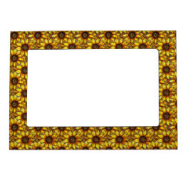 Radiant Sunflower Stained Glass Magnetic Frame
