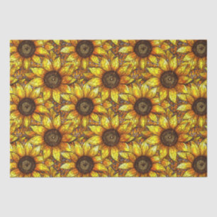 Radiant Sunflower Stained Glass Tissue Paper