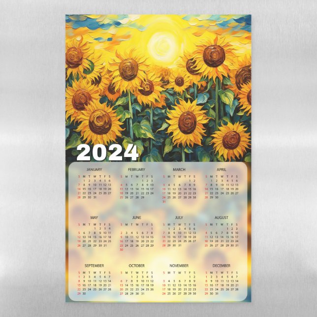 Radiant Sunflowers Magnetic Dry Erase Sheet (Vertical)