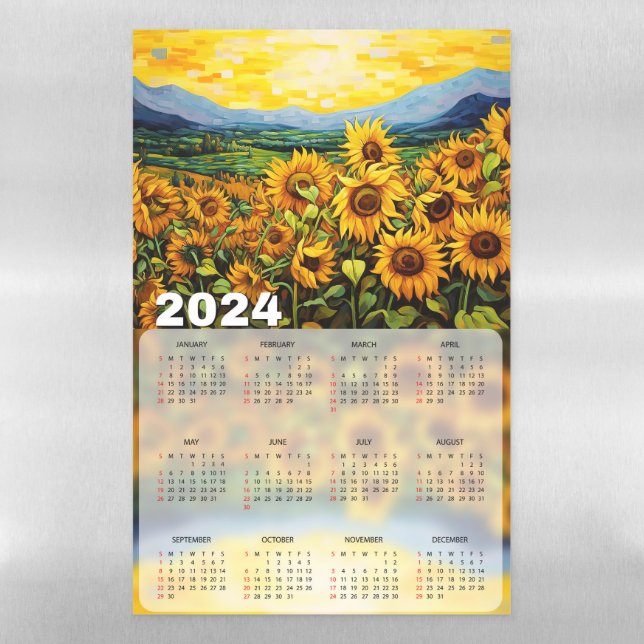Radiant Sunflowers Magnetic Dry Erase Sheet (Vertical)