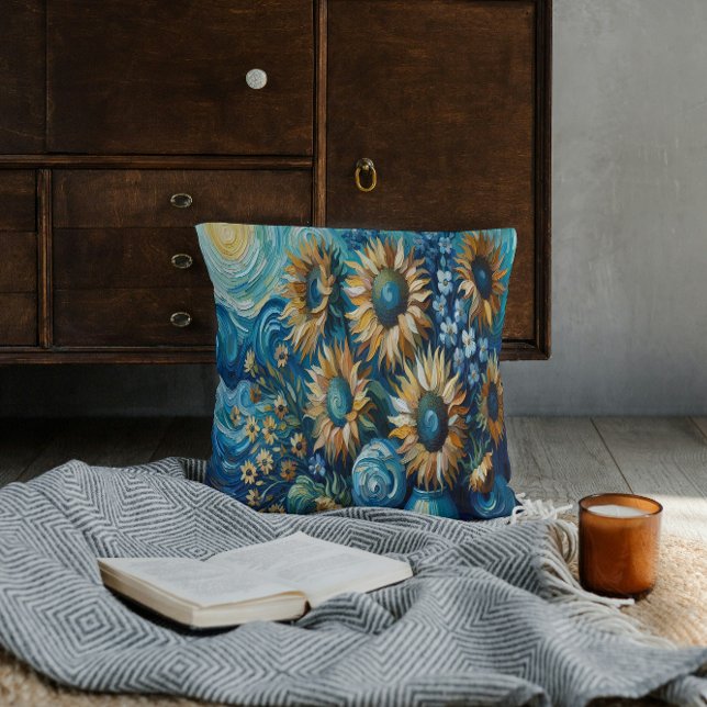 Radiant Sunflowers   Throw Pillow (Creator Uploaded)