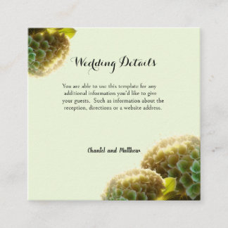 Radiant Sunlit Hydrangea Green Enclosure Card