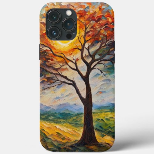 Radiant Sunrise A Vibrant Artistic Landscape iPhone 13 Pro Max Case