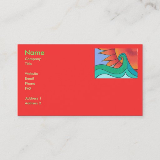 Customizable Radiant Sunset Business Card Template