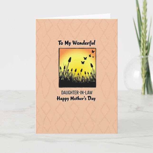 Radiant Sunset Mothers Day Card (Front)