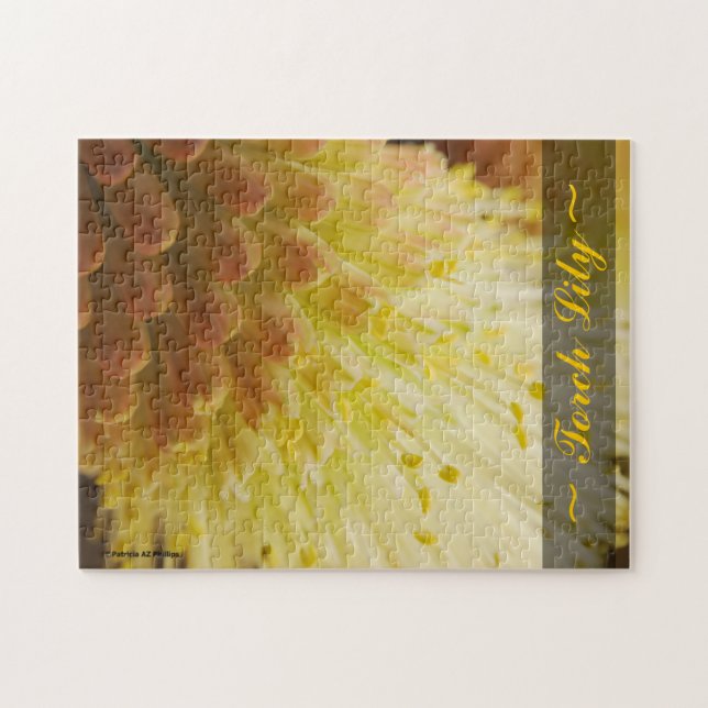Radiant Torch Lily Close Up Photograph Jigsaw Puzzle (Horizontal)