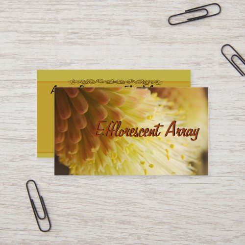 Radiant Torch Lily Gardening Lawn Care Maintenance Business Card