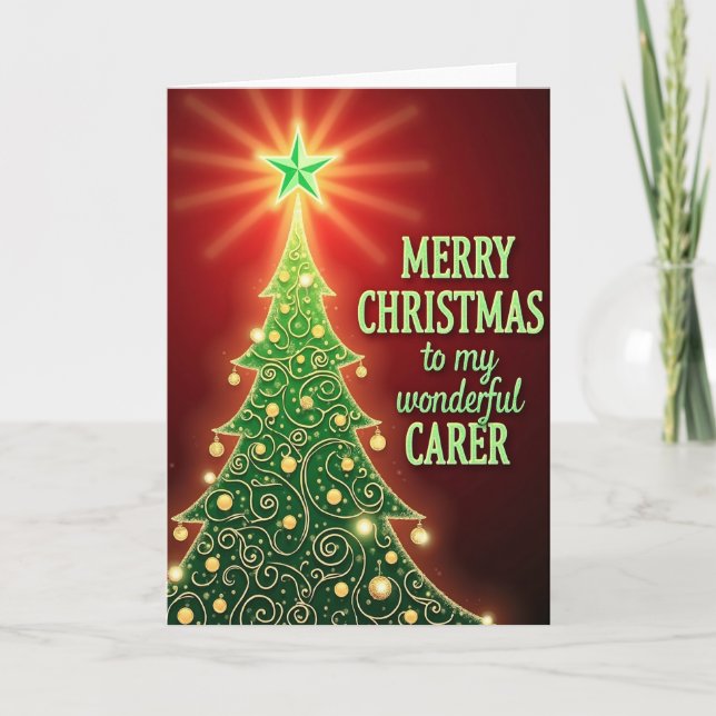Radiant Tree Christmas Card (Front)