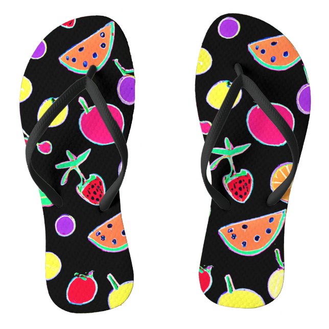 Radiant Tropic Neon Magic Flip Flops (Footbed)