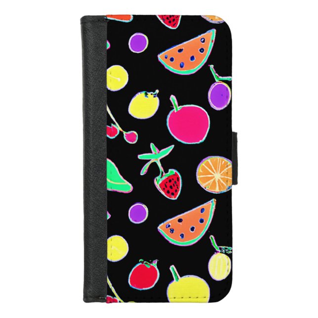 Radiant Tropic Neon Magic iPhone Wallet Case (Front)