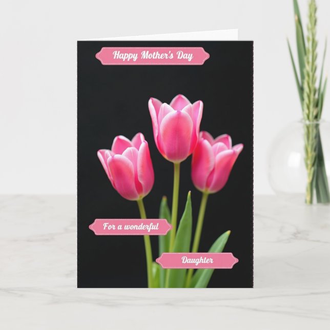 Radiant Tulip Mothers Day Card (Front)