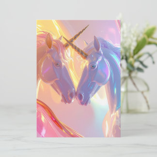 Radiant Unicorn Duo-Blank Card