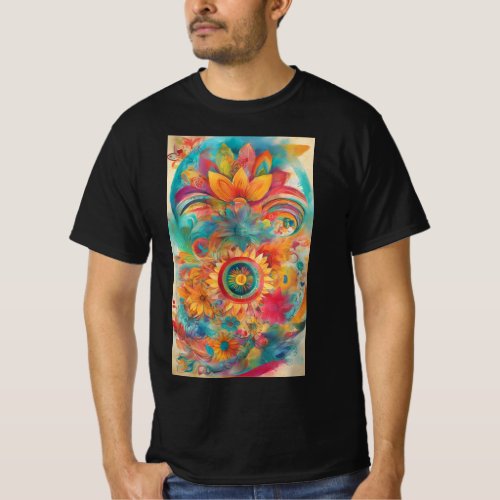 Radiant Vibes Embracing Positive Energy t_shirt 