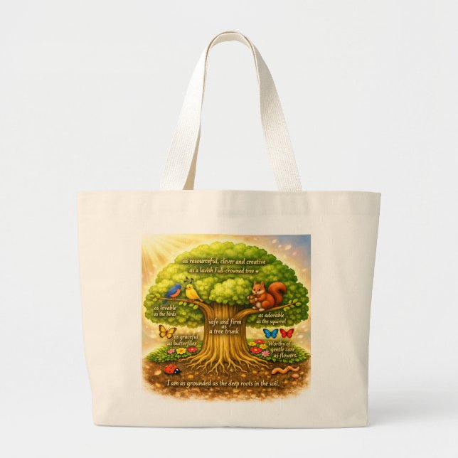 Radiant Visiontree  Large Tote Bag (Front)