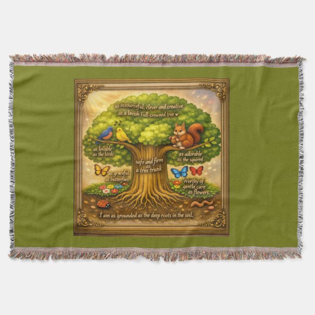 Radiant Visiontree Throw Blanket (Front)