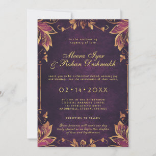 Radiant Vows: The Royal Blossom Invitation