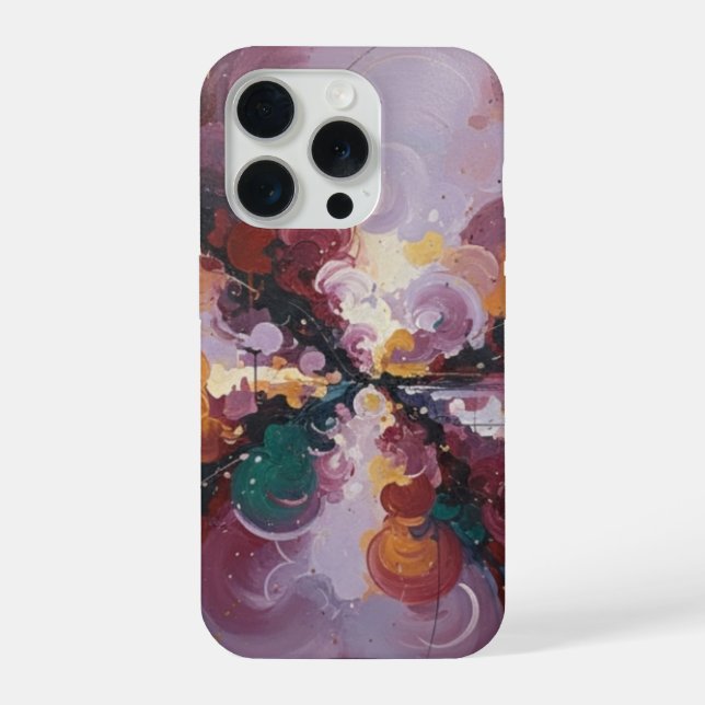 Radiant Whirl - Abstract Color Burst Iphone Case (Back)