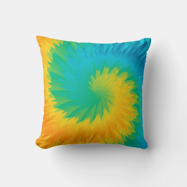 Radiant Whirl Throw Pillow (Front)