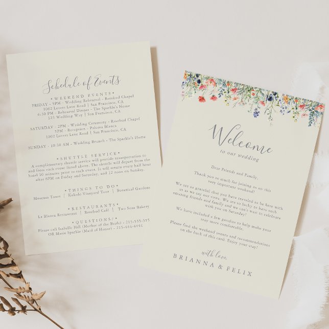 Radiant Wildflower Wedding Welcome Letter (Creator Uploaded)