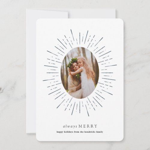 Radiant Wish Holiday Photo Card  Slate