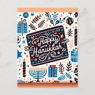 Radiant Wishes: Happy Hanukkah Greeting Card